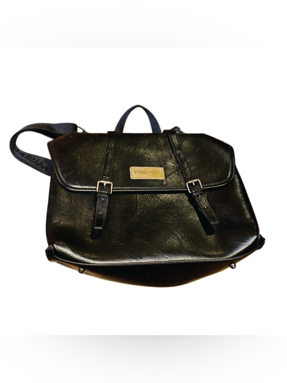 Wrangler Black Faux Leather Bag